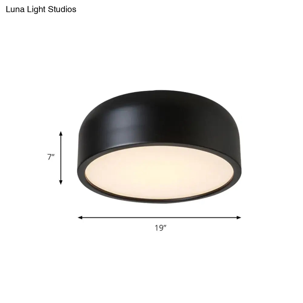 Led Flush Mount Ceiling Light For Modern Bedroom With Acrylic Dome Shade