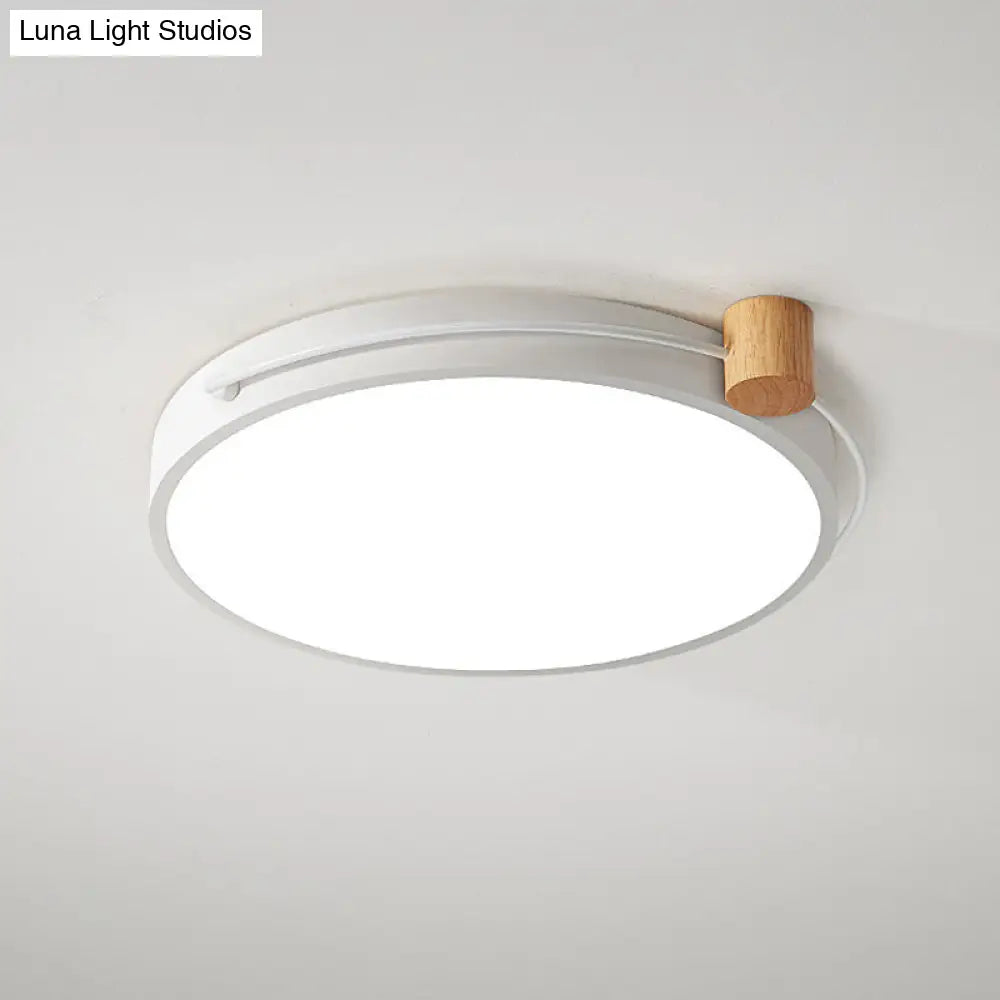 Led Flush Mount Lighting Fixture In Warm/White Light For Living Room Ceiling - Grey/White/Green
