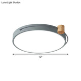 Led Flush Mount Lighting Fixture In Warm/White Light For Living Room Ceiling - Grey/White/Green