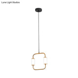 Led Hanging Pendant With White Glass Cylinder Shade And Brass Design – Simple Style