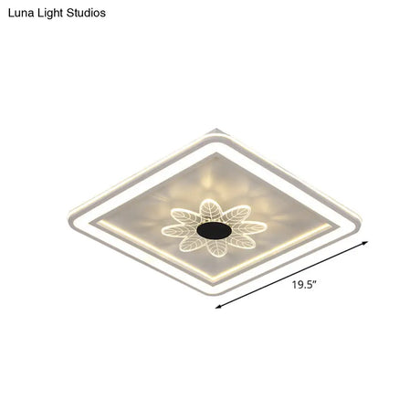 Led Kids Bedroom Ceiling Light With Whimsical Windmill/Flower Design - Black/White