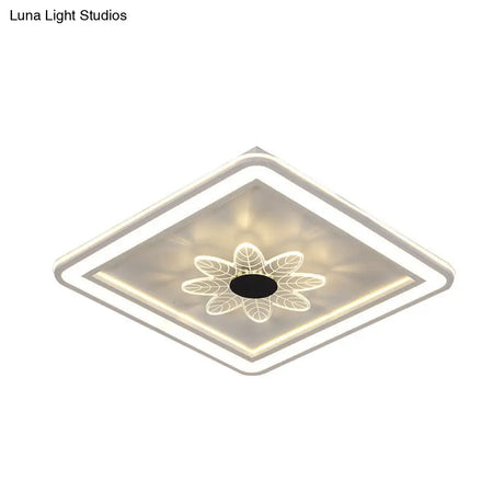 Led Kids Bedroom Ceiling Light With Whimsical Windmill/Flower Design - Black/White