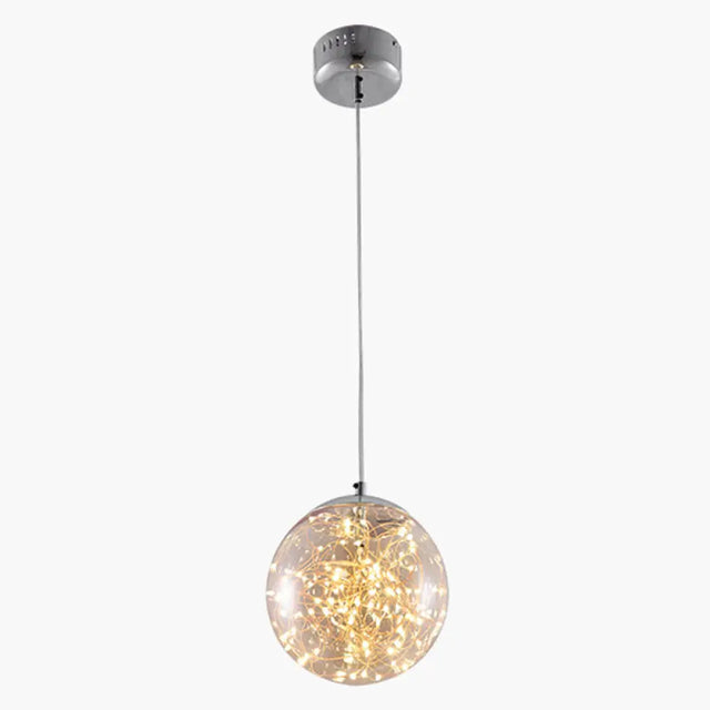 Led Kitchen Flush Mount Light - Stainless-Steel Starry Ceiling Lighting With Glass Shade