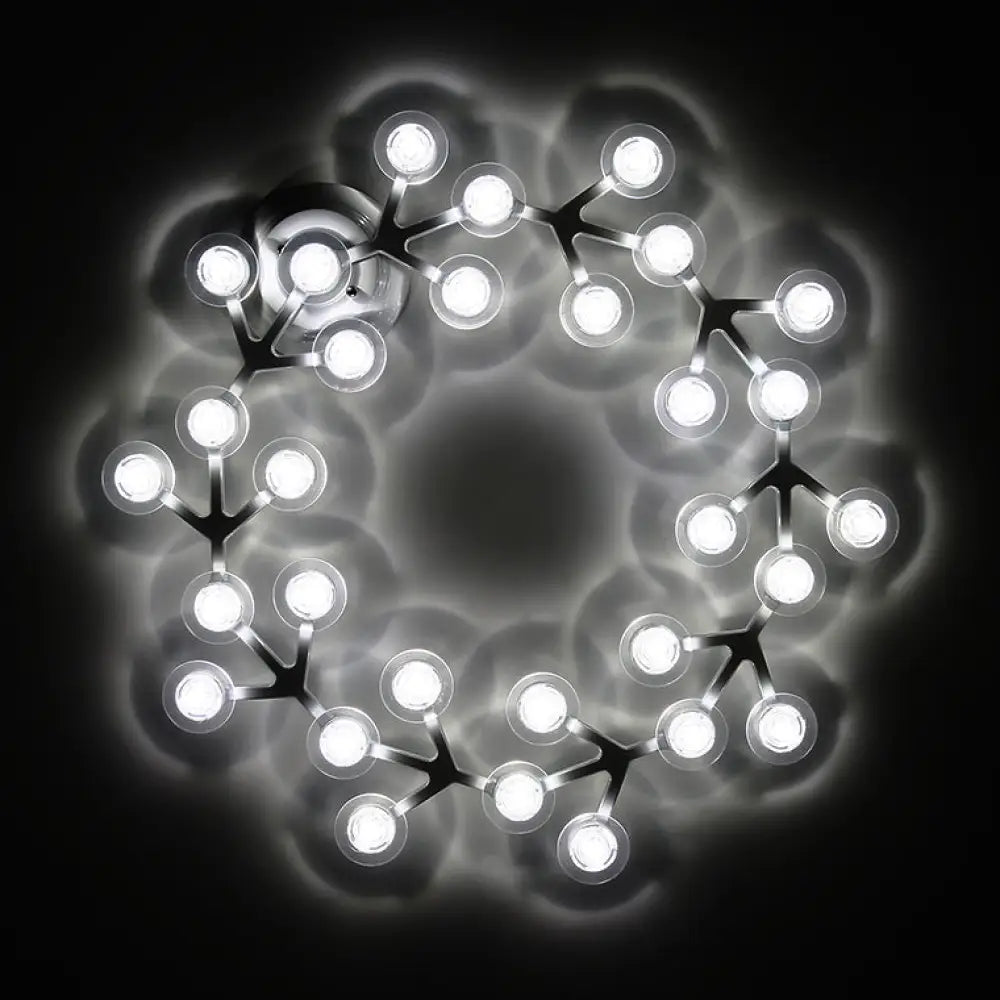 Led Kitchen Flushmount Light With Round Acrylic Shade In Warm/White - 7/9/10 Lights White Flush