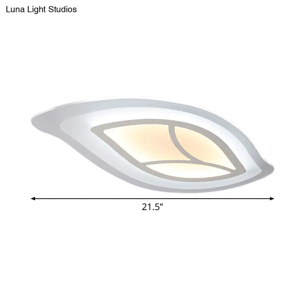 Led Leaf Flush Mount Ceiling Light In Warm/White