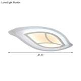 Led Leaf Flush Mount Ceiling Light In Warm/White