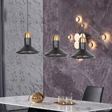 Led Marble Pendant Light Kit In Designer Black/White/Green For Living Room Black / B