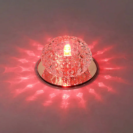 Led Mini Spotlight Ceiling Light With Elegant Crystal Shade - Perfect For Living Room Décor Clear