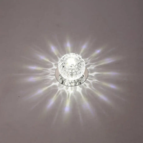 Led Mini Spotlight Ceiling Light With Elegant Crystal Shade - Perfect For Living Room Décor Clear