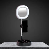 Led Mirror Light - Metallic Black/Pink/Blue Finish Simple Style Usb Port Fill-In Lighting Black /
