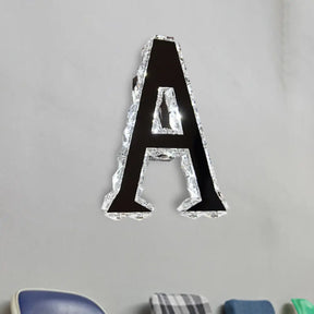 Led Modern Black Wall Lamp With A-Shaped Crystal Shade And Adjustable Light Temperature / Warm