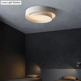 Led Nordic Style White Metal Ceiling Lamp For Bedroom - Flush Mount Lighting