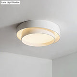 Led Nordic Style White Metal Ceiling Lamp For Bedroom - Flush Mount Lighting