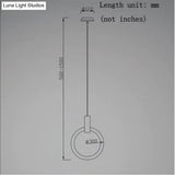 Led Nordic Wooden Iron Acryl Rings Diy Lamp Light.pendant Lights.pendant Lamp.pendant Light For
