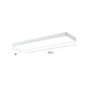 Led Office Ceiling Light - Modern Nordic Acrylic Flush Mount Fixture White / 35.5’