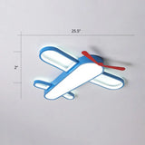 Led Plane Flush Mount Ceiling Light - Kids Style Acrylic Blue / 25.5’ White