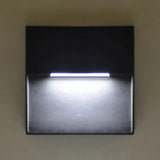 Led Porch Wall Sconce Lamp With Aluminum Shade - Black Lighting In White/Warm Light / White Square