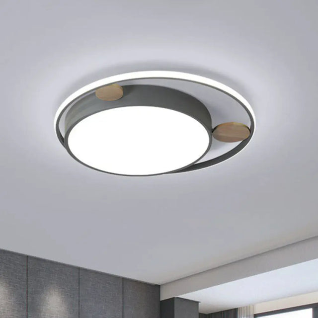 Led Round Acrylic Flush Mount Ceiling Light For Kids Bedroom Minimalist Design