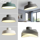 Led Semi Flush Ceiling Light With Barn Acrylic Shade Perfect For Dining Rooms