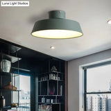 Led Semi Flush Ceiling Light With Barn Acrylic Shade Perfect For Dining Rooms