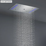LED Shower Set Thermostatic 3 Ways Ceiling Massage Column and Rainfall Bathroom Chrome Surface shower Faucet