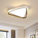 Led Triangle Ceiling Flush Mount – White Acrylic Light Fixture For Bedroom Warm/White Lighting /
