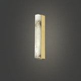 Led Wall Lighting Simplicity: Rectangular Mica Living Room Sconce Gold