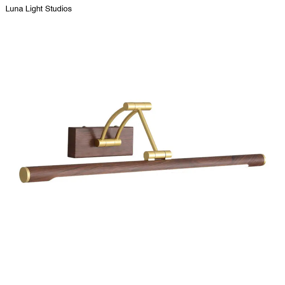 Led Wall Mount Vanity Light - Minimalist Tube Shape Acrylic Fixture With 3-Joint Swing Arm