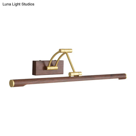 Led Wall Mount Vanity Light - Minimalist Tube Shape Acrylic Fixture With 3-Joint Swing Arm