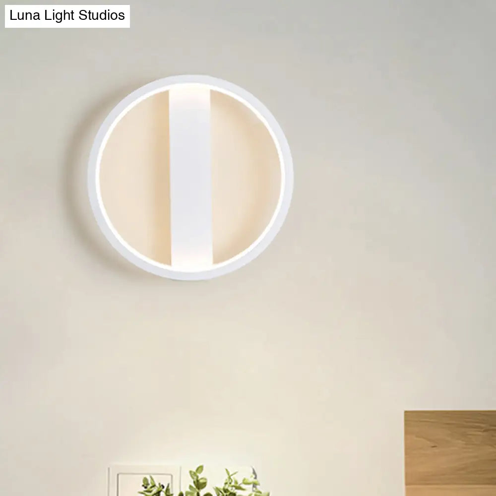 Led Wall Sconce With Acrylic Shade: Simple Style White Round/Square Design Warm/White Light