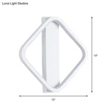 Led Wall Sconce With Acrylic Shade: Simple Style White Round/Square Design Warm/White Light