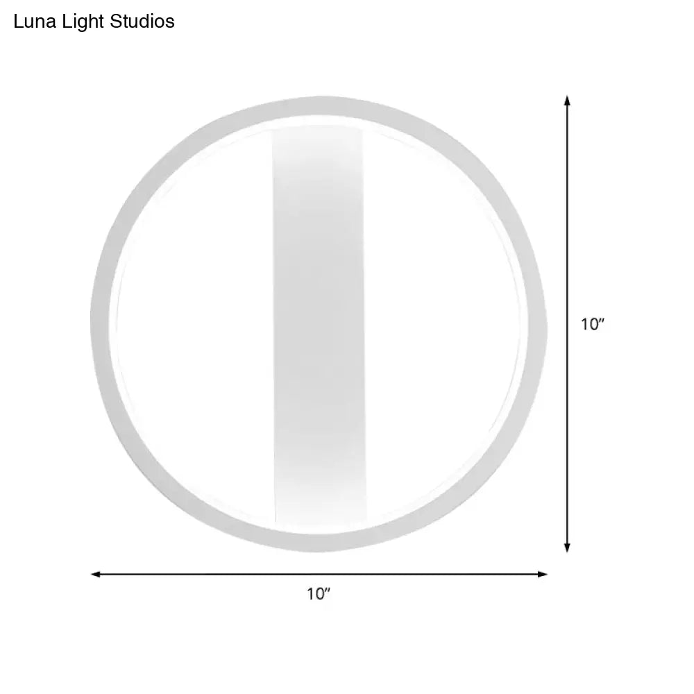 Led Wall Sconce With Acrylic Shade: Simple Style White Round/Square Design Warm/White Light