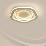 Led White Flush Mount Ceiling Lamp With Modern Acrylic Shade - 16/19.5 For Bedroom / 16 Pentagon