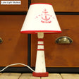 Lighthouse Nautical Desk Lamp: Resin Study Room Light With Plug-In Cord Red