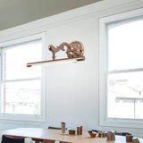 Linear Gold Led Wall Light Fixture - Traditional Metal Make-Up Lighting 16/22/28 Wide / 16