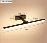 Linear LED Bathroom Vanity Sconce with Acrylic Diffuser - Simple Metal Design