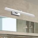 Linear Led Vanity Light With Acrylic Shade In Warm/White Silver Finish 19/23 Width / White 15.5