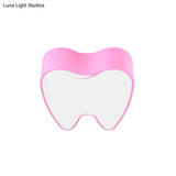 Little Tooth Kids Bedroom Ceiling Lamp - Acrylic Modern Flush Mount Light