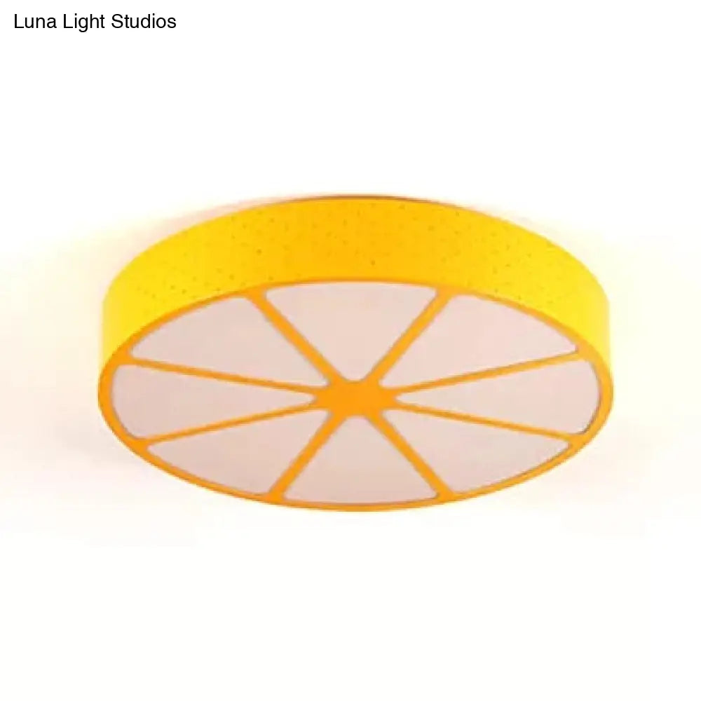 Lively Lemon-Shaped Acrylic Ceiling Mount Light: Ideal For Teens