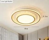 Living Room Lamp Simple Atmosphere LED Ceiling Crystal Bedroom Lamp Ceiling
