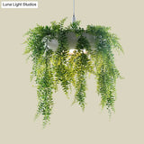 Loft Style Metal Pendant Lighting With Donut Design | 1-Bulb Hanging Ceiling Light For Balcony