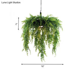 Loft Style Metal Pendant Lighting With Donut Design | 1-Bulb Hanging Ceiling Light For Balcony