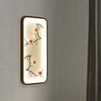 Lotus Blossom Mural Lamp - Chinese Ceramic Black-Green Or Red Led Wall Light For Family Room Black /