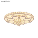 Lotus Crystal Led Flush Mount Ceiling Light - 19.5’/23.5’ Wide Modern Cut Crystals Warm/White