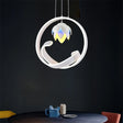 Lotus Hanging Pendant Led Chandelier: Modern Style For Dining Room Décor In White