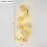 Lotus Leaf Metal Wall Sconce - Modern Mount Lamp For Living Room