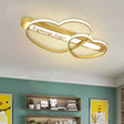 Love Arrow Bedroom Flush Mount Acrylic Macaron Led Ceiling Light In Pink/White/Gold Gold
