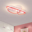 Love Arrow Bedroom Flush Mount Acrylic Macaron Led Ceiling Light In Pink/White/Gold Pink