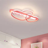 Love Arrow Bedroom Flush Mount Acrylic Macaron Led Ceiling Light In Pink/White/Gold Pink