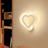 Love Heart Wall Mounted Light: Contemporary Acrylic Led Sconce In Warm/White Light